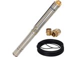 CHM GmbH® Tiefbrunnenpumpe 3,5 Zoll Ø 9,1 cm, Brunnenpumpe 750 Watt 6500 L/h 6,5 Bar Tauchpumpe