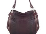 Damen Handtasche aus braunem Naturleder im Beuteltaschen-Stil
