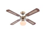 Deckenventilator Aston, Metall, Glas, 41.5 cm, Freizeit, Heizen & Kühlen, Ventilatoren, Deckenventilatoren