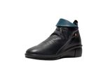 Stiefelette Softinos "Softinos Stiefelette Leder", Damen, Gr. 40, Blau (Navy), Leder, Schuhe Stiefelette