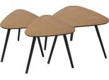 Beistelltisch MÖBilia "Alannah", Schwarz (Natur, Schwarz, Schwarz, Natur), B:50Cm H:40Cm T:50Cm, Tische, Beistelltisch