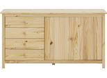 Sideboard MÖBilia "Chur", Beige (Natur), B:150Cm H:80Cm T:40Cm, Massivholz, Sideboards, Sideboard, Kommode Aus Massivholz Kiefer