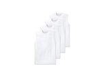 Unterhemd Schiesser "Unterhemd Essentials 4P 4Er Pack", Herren, Gr. 3XL, N-Gr, Weiß, Obermaterial: 100% Baumwolle Co., Unterhemden Unterhemd