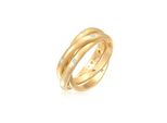 Fingerring Elli Premium "Wickelring Trio Basic Topas 925 Silber" Gr. 54, Gold, Fingerringe, Damen, 54Mm,Mit Steinen, Silber 925 (Sterlingsilber), 3Mm, Fingerring