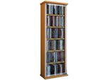 Media-Regal Vcm "Holz CD DVD Stand Regal Schrank Classic GlastüR", Braun (Buche), B:31Cm T:18Cm, Regale