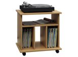 Couchtisch Vcm "Holz Beistelltisch Couchtisch Rollen Tabina", Braun (Buche), B:60Cm T:45Cm, Tische, Couchtisch