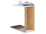 Couchtisch Vcm "Holz Beistelltisch Couchtisch Sofatisch Nachto M", Braun (Weiß, Honig, Eiche), B:25Cm T:50Cm, Tische, Couchtisch
