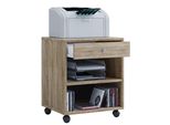 Container Vcm "Holz Rollcontainer BüRocontainer Schublade Salda", Braun (Sonoma, Eiche (SäGerau)), B:45Cm T:38Cm, Obermaterial: 100% Holz Wood., Rollwagen, Rollcontainer