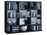 Standregal Vcm "Holz Cd Dvd Standregal BüCherregal Regal Megosa L", Schwarz, B:102Cm T:23Cm, Regale, Standregal