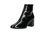 Stiefelette Högl "HöGl Stiefelette Leder", Damen, Gr. 38,5, Schwarz (Schwarz Lack), Leder, Schuhe Stiefelette