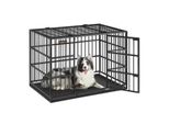 FEANDREA Hundekäfig Hundebox für mittelgroße und große Hunde 1,07 m, 70 cm, 75 cm