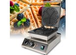 Kommerzieller Waffeleisen 1750W Herzform Waffelautomat DIY Edelstahl Waffel Maker mit Timer