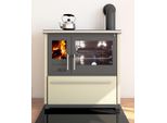 Plamen Küchenhexe Holzherd 850 creme, rechte Version - 8 kW Dauerbrandherd