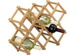 Weinregal Zeller Present "Bamboo", Beige (Natur), B:54Cm H:38Cm T:14,5Cm, Bambus, Regale, Weinregal, Aus Hochwertigem Bambus