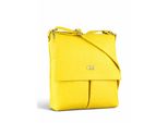 UmhäNgetasche "MüNchen", Damen, Gr. B/H/T: 24Cm X 24Cm X 4Cm Onesize, Gelb, Leder, Collezione Alessandro, Taschen UmhäNgetasche, Echtes Leder Mit Vielen FäChern