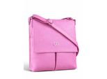 UmhäNgetasche "MüNchen", Damen, Gr. B/H/T: 24Cm X 24Cm X 4Cm Onesize, Pink, Leder, Collezione Alessandro, Taschen UmhäNgetasche, Echtes Leder Mit Vielen FäChern