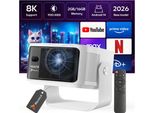 Projektor Led-Projektor 900 Ansi 8K 4K 140 Android 14 Smart Tv Wifi 6 Hdr10