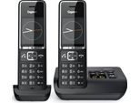 Dect-dual-schnurlostelefon mit anrufbeantworter, schwarz/silber Gigaset COMFORT-550A-DUO-BLK