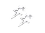 Paar Ohrstecker Firetti "Schmuck Geschenk Ohrschmuck Star", Silber (Edelstahlfarben), Ohrringe, Damen, Edelstahl