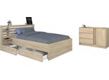 Schlafzimmer-Set PARISOT Escale 17, natur, ohne Matratze, B/H: 120cm x 200cm, Schlafzimmermöbel-Sets