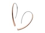 Paar Ohrhaken Skagen "Schmuck Geschenk Edelstahl Ohrringe Elin", Rosa (Edelstahlfarben, RoséGoldfarben), Ohrringe, Damen, Edelstahl