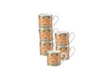 Espressotasse Villeroy & Boch "Espressotassen Samarkand Mandarin 50 Ml 6Er Set Bunt", Bunt, 6 Tlg., Porzellan, TrinkgefäßE, Espressotasse