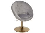 Wohnling Design Drehsessel WL6.299 Samt Grau