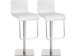 Clp 2Er Set Barhocker Mit Lehne Limon, BarstüHle Mit KunstlederbezüGen HöHenverstellbar Drehbar, TresenstüHle Bis 240 Kg Belastbar