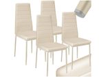 Tectake® Set Esszimmerstuhl, Gepolstert Mit Kunstlederbezug, Schlanke Stahlbeine, 45 X 48 X 98,5 Cm
