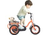 Kinderfahrräder 12 Zoll Kinder Dreirad 3 Räder Fahrräder für Kinder Single Speed (Orange)