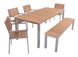 Gartentischgruppe Dallas- Denver Teak 6-Tlg.
