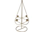 Adventsleuchter Am Design "Weihnachtsdeko", Gold (Goldfarben), B:24,5Cm H:49,5Cm, Metall, Kerzenhalter, Kerzenleuchter, Aus Metall, HöHe Ca. 49,5 Cm