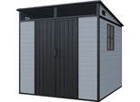 AXI Axel Gerätehaus aus Kunststoff in Grau | Gartenhaus / Schuppen für Garten, Terrasse & Auffahrt | Geräteschuppen / Gerätehaus| 215 x 206 x 204 cm