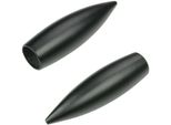Gardinenstangen-EndstüCk Liedeco "Bullet", Schwarz, H:2,2Cm L:8Cm Ø:1,6Cm, GardinenstangenendstüCke, Gardinenstangen-EndstüCk, FüR Gardinenstangen Ø 16 Mm
