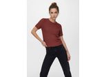 Kurzarmpullover Only "Onlsunny S/S Pullover Noos Knt", Damen, Gr. Xs, Rot (Spiced Apple), Strick, Obermaterial: 55% Polyacryl, 45% Nylon, Unifarben, Regular Fit Normal, Rundhals, RippstrickbüNdchen, Pullover, Kunstfaser, Regular Fit