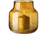 Dekovase Fink "Solea", Amber, B:19Cm H:19Cm T:19Cm Ø:19Cm, Glas, Vasen
