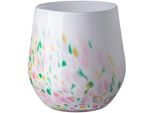 Dekovase Fink "Sanja", Bunt, Weiß, B:16Cm H:17Cm T:16Cm Ø:16Cm, Vasen