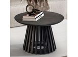 Couchtisch Finebuy Sofatisch Massivholz Schwarz 60X60X41Cm Wohnzimmertisch Rund