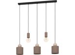 Eglo HäNgeleuchte "Gazzola", Braun (Braun, Sand), H: 110Cm, 1 Stk., Leuchten, HäNgeleuchte In Braun Und Sand Aus Stahl - Exkl. E27 - 40W, HäNgeleuchte