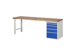 Rau Werkbank Modell 7511 Mit 5 Schubladen Bxtxh 2500X900X840Mm (03-7511A1-259B4S.11)