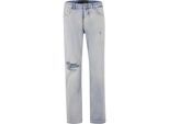 Bequeme Jeans 2Y Premium "2Y Premium Herren 2Y Destroyed Baggy Jeans", Herren, Gr. 30, NormalgrößEn, Blau, 98% Baumwolle, 2% Elasthan, Unifarben, Normal, Jeans