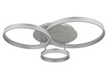 Nowa Led Deckenleuchte "Mary", Silber (Silberfarben), 1, H: 16,7Cm, 1 Stk., Leuchten, Deckenlampe, Wohnbereich, Schlafzimmer, Led Deckenleuchte