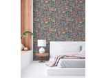 Vliestapete A.S. CrÉAtion "Aquarell Dreams BlüMchen-Tapete Mustertapete Blumen Blumen", Bunt (Bunt,Schwarz,Pink), B:0,53M H:0,02M L:10,05M, Vlies, Tapeten, Vliestapete Blumen FüR Schlafzimmer KüChe Wohnzimmer BlüMchen Design