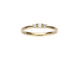 Goldring Firetti "Schmuck Geschenk Gold 585 Damenring Goldring" Gr. 16, Gold (Gelbgoldfarben, Weiß), Fingerringe, Damen, 16, 0,12 P2 = Erkennbare EinschlüSse, Diamanten Gelbgold 585, 2,7Mm, Diamanten, Gelbgold 585, Goldring, Mit Brillanten