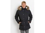 bonprix Winter-Parka Mit Abnehmbarer Kapuze, Schwarz, Gr.54, SchöNer Gesteppter Winter-Parka Mit Teddyfutter Am KöRper Und In Der Kapuze, Maschinenwaschbar