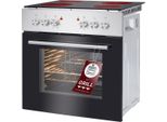 Bomann Backofen mit 60cm Glaskeramik-Kochfeld | Einbaubackofen 61L Nutzinhalt | Backofen Set mit 50°C - 250°C Bereich | mit 5 Backofen-Funktionen & Vollglastür 3-Fach verglast | EHBC 7935 IX