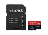 SANDISK Speicherkarte microSDXC Extreme PRO, rot (rot, schwarz), 1000 GB, Speicherkarten