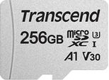 TRANSCEND Speicherkarte microSDXC 300S 256 GB, silber (silberfarben), 256 GB, Speicherkarten