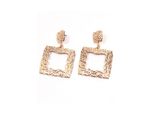 Paar Ohrstecker Firetti "Rechteck, Geometrisch", Gold (Metallfarben, Gelbgoldfarben), Ohrringe, Damen, Metall