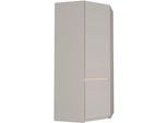 Eckkleiderschrank Forte "Oak Squere", Mauvella Eiche, Sand, B:88,5Cm H:197,4Cm T:88,5Cm, Holzwerkstoff, SchräNke, Eckkleiderschrank, B/H/T 88,5/197,4/88,5 Cm Eckschrank, Softclose, Inklusive Beleuchtung